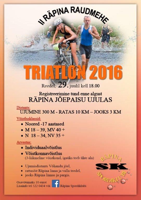 Räpina Raudmehe triatlon 2016