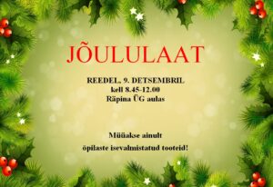 Räpina ÜG jõululaat @ Räpina Ühisgümnaasiumi 1. korrusel | Räpina | Põlva maakond | Eesti