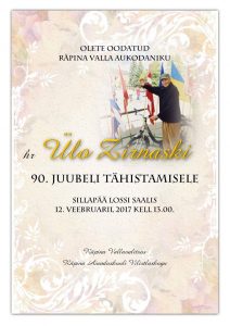 Räpina valla aukodaniku, hr Ülo Zirnaski 90. juubeli tähistamine @ Sillapää lossi saal | Räpina | Põlva maakond | Eesti