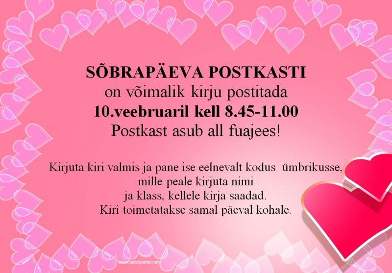 SÕBRAPÄEV @ räpina Ühisgümnaasiumi fuajee