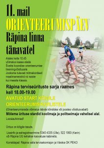 Orienteerumispäev @ Räpina Ühisgümnaasuim | Räpina | Põlva maakond | Eesti