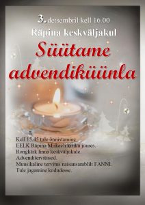 I advent. Advendiküünalde süütamine @ Räpina keskväljak | Räpina | Põlva maakond | Eesti