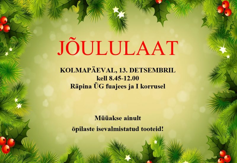 Jõululaat @ Räpina ÜG fuajee ja I korrus