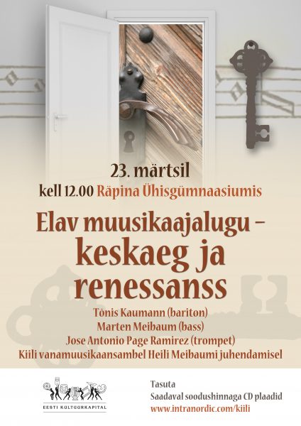 Elav muusikaajalugu - keskaeg ja renessanss @ Räpina Ühisgümnaasiumi aula