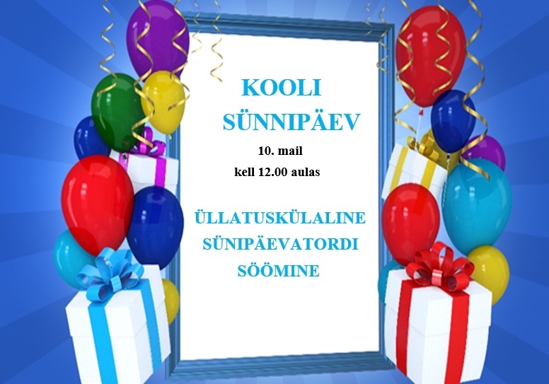 Kooli sünnipäev aulas