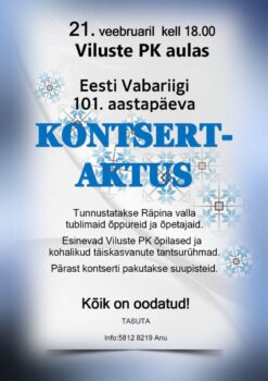 Eesti Vabariigi aastapäeva kontsert-aktus @ Viluste Põhikooli aulas | Põlva maakond | Eesti