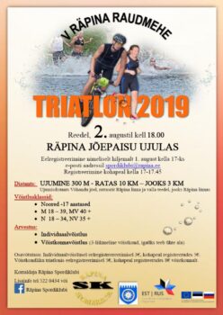 V Räpina Raudmehe triatlon @ Räpina Jõepaisu ujula