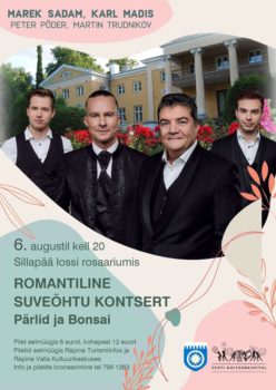 Kammerlik suvekontsert Sillapää lossi rosaariumis @ Sillapää lossi rosaarium | Räpina | Põlva maakond | Eesti