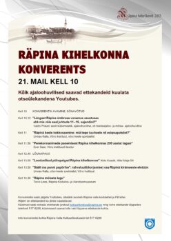 Räpina kihelkonna konverents veebis @ otseülekanne YouTube's | Tallinn | Harju maakond | Eesti