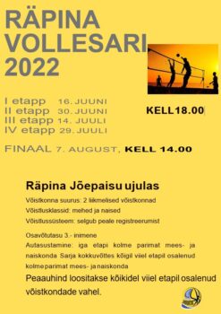 Räpina Vollesari 2022 II etapp @ Räpina jõepaisu ujula