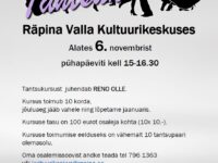 Tantsukursus @ Räpina Valla Kultuurikeskus | Räpina | Põlva maakond | Eesti