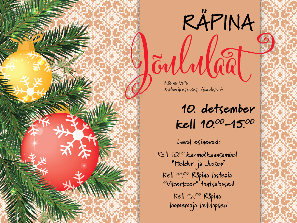Jõululaat @ Räpina Valla Kultuurikeskus | Räpina | Põlva maakond | Eesti