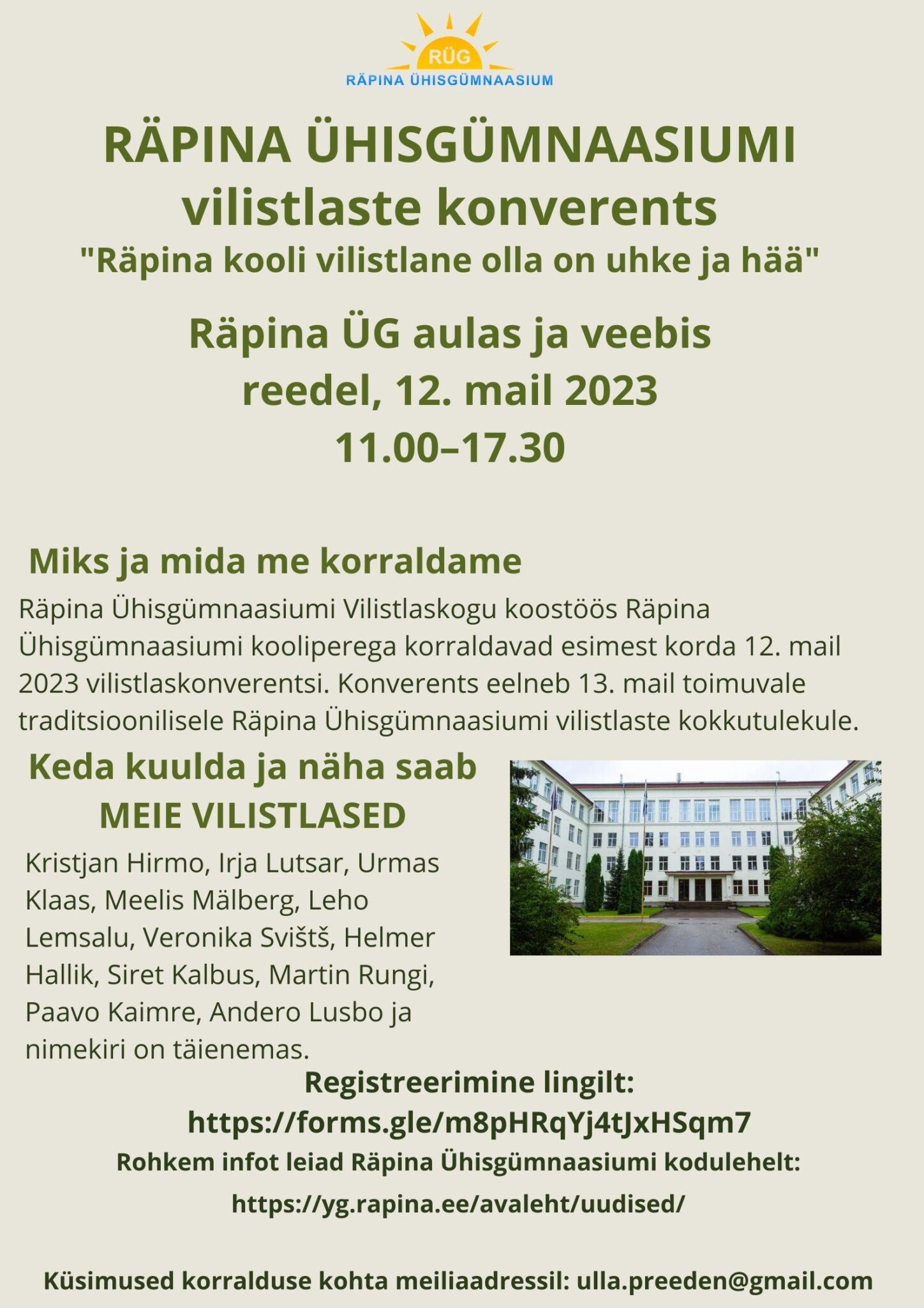 Räpina kooli vilistlaste konverents @ Räpina | Põlva maakond | Eesti
