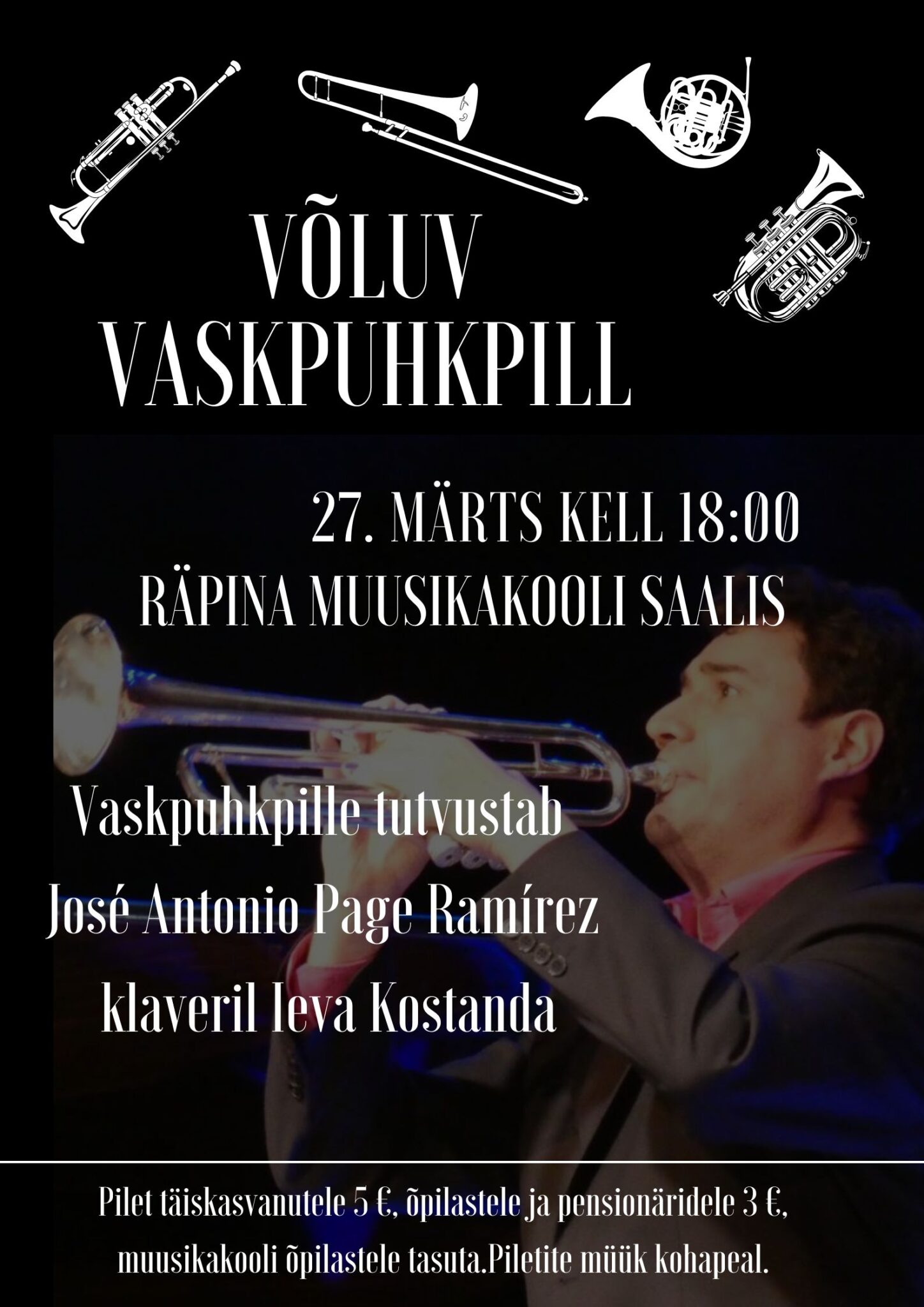 "Võluv vaskpuhkpill" @ Räpina Muusikakooli saal | Räpina | Põlva maakond | Eesti