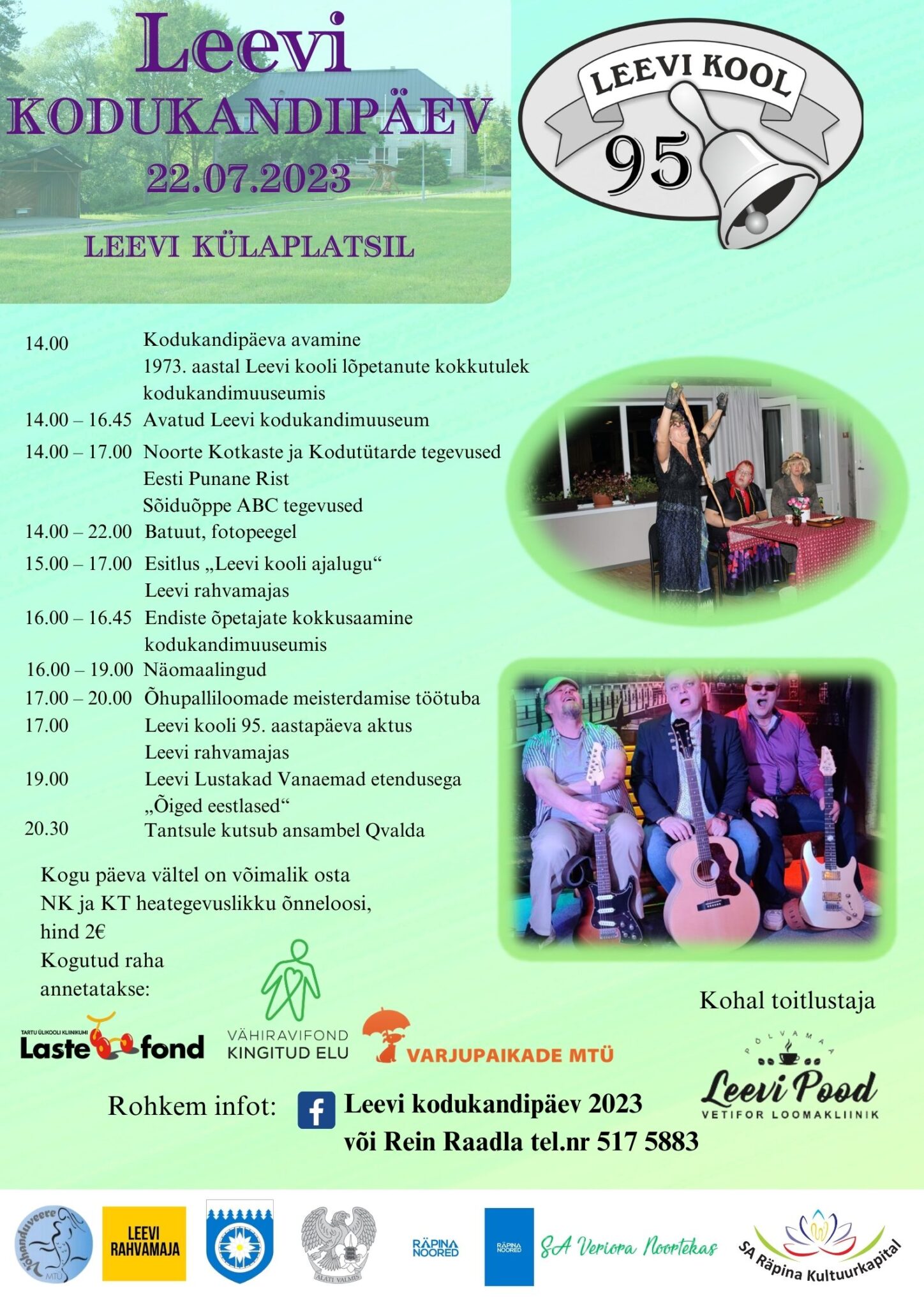 Leevi kodukandipäev ja Leevi kooli 95 aastapäev @ Leevi vabaõhulava ja rahvamaja | Leevi | Põlva maakond | Eesti