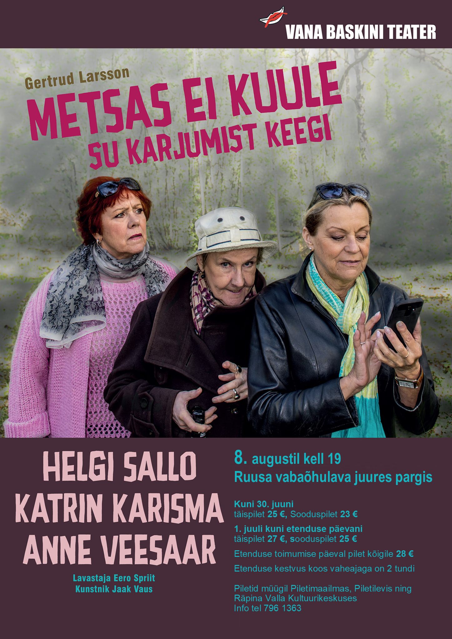 Vana Baskini Teatri etendus "Metsas ei kuule su karjumist keegi" @ Ruusa pargis | Ruusa | Põlva maakond | Eesti
