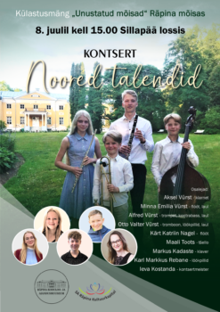 "Unustatud mõisad" kontsert "Noored talendid" @ Sillapää lossi I korruse saal | Räpina | Põlva maakond | Eesti
