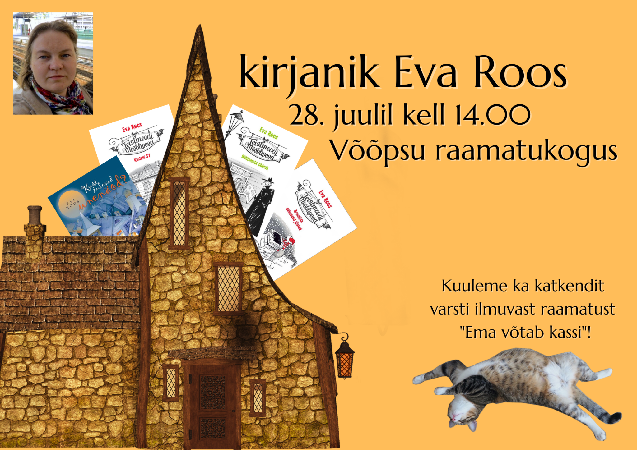 Kirjanik Eva Roos Võõpsu raamatukogus @ Võõpsu | Põlva maakond | Eesti