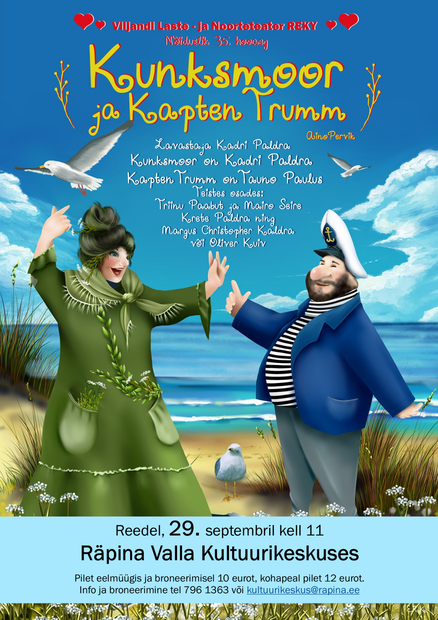 Lasteetendus "Kunksmoor ja Kapten Trumm" @ Räpina Valla Kultuurikeskus | Räpina | Põlva maakond | Eesti