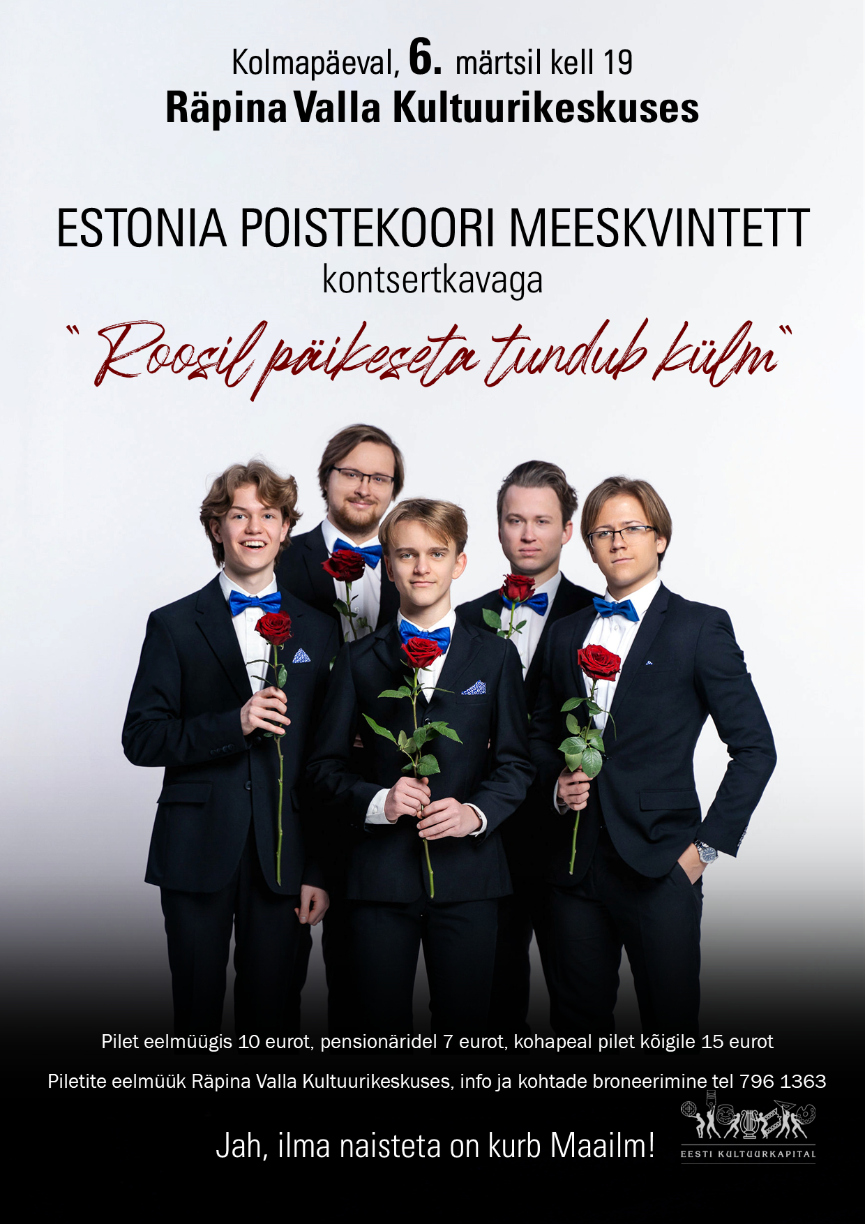 Naistepäevakontsert @ Räpina Valla Kultuurikeskus | Räpina | Põlva maakond | Eesti