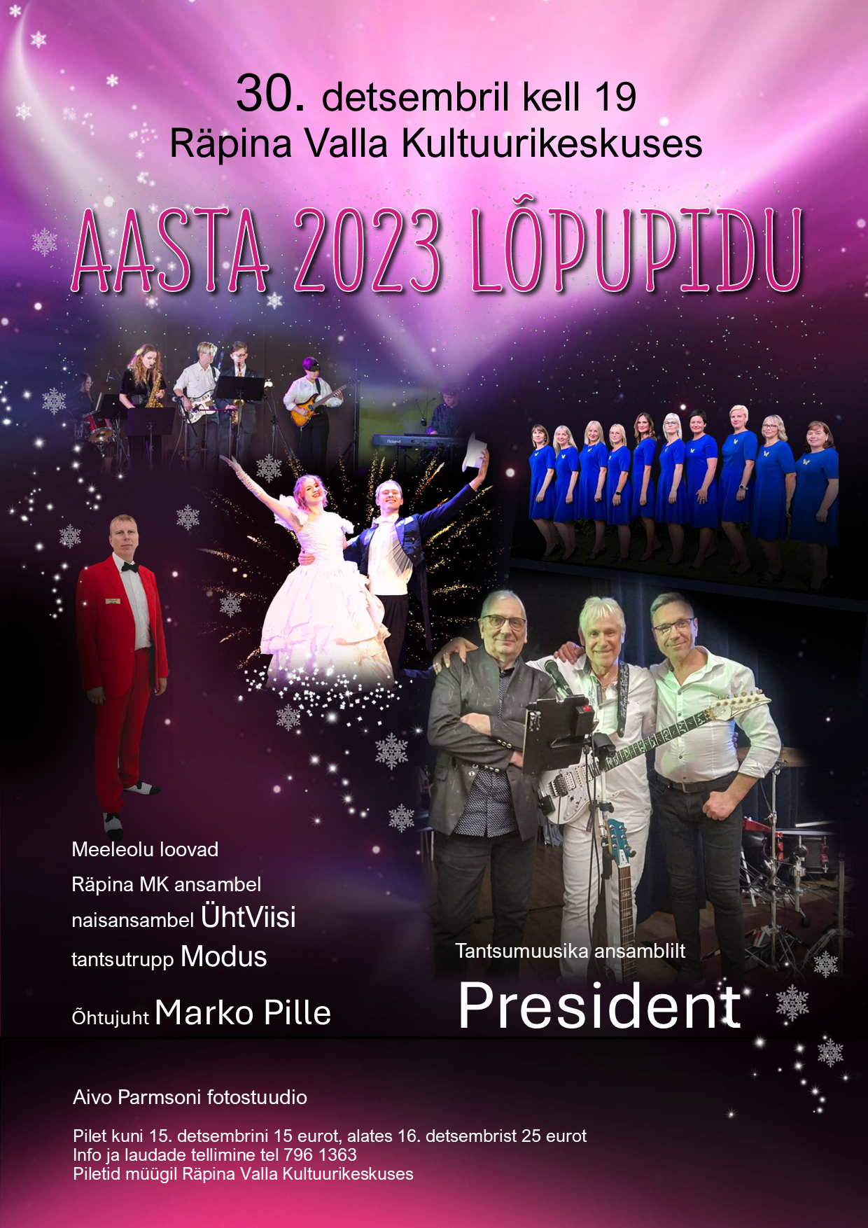 Räpina aasta lõpupidu 2023 @ Räpina Valla Kultuurikeskus | Räpina | Põlva maakond | Eesti