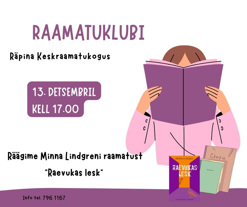 Raamatuklubi @ Räpina Keskraamatukogu | Räpina | Põlva maakond | Eesti
