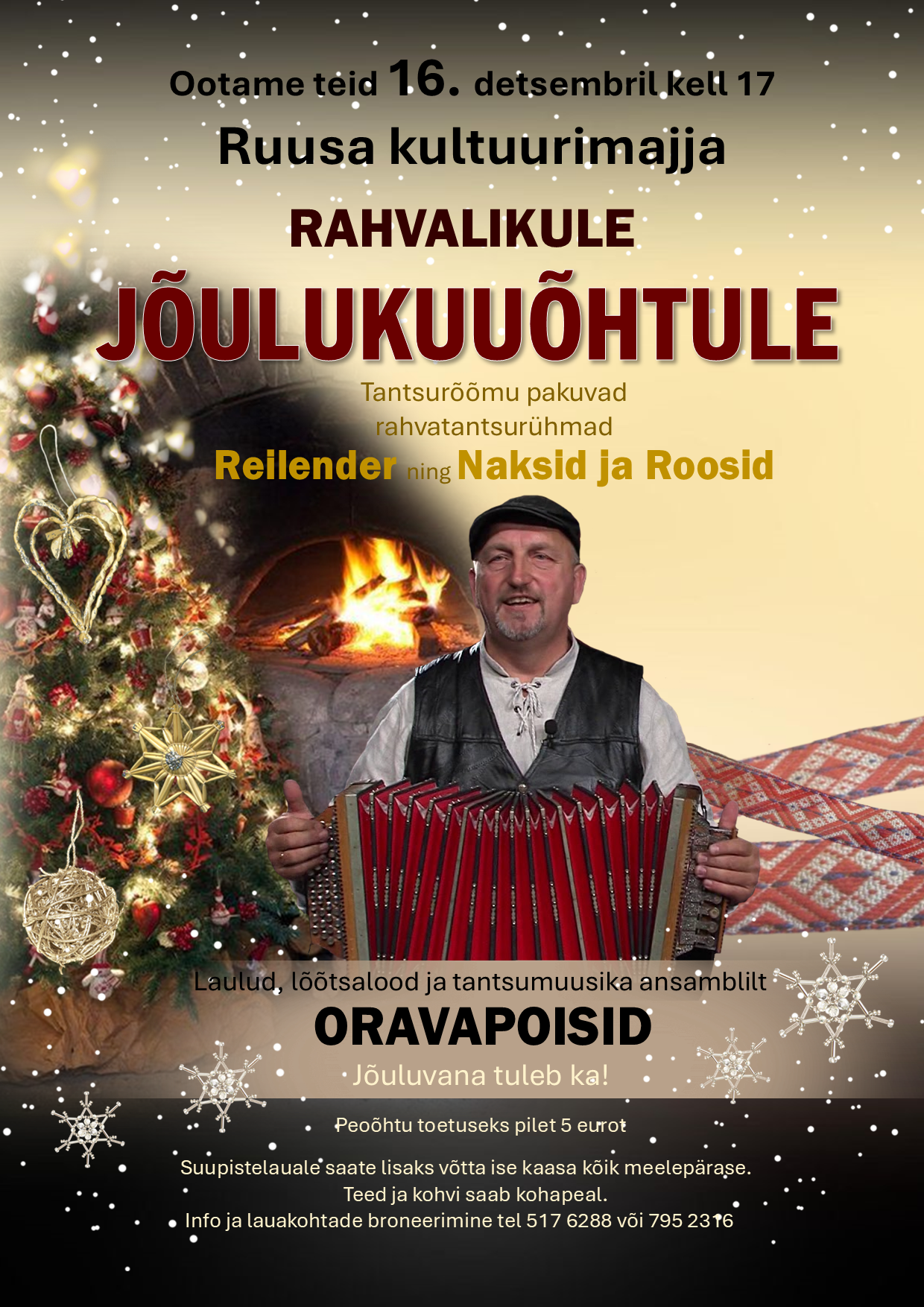 Rahvalik jõulukuuõhtu @ Ruusa kultuurimaja | Ruusa | Põlva maakond | Eesti