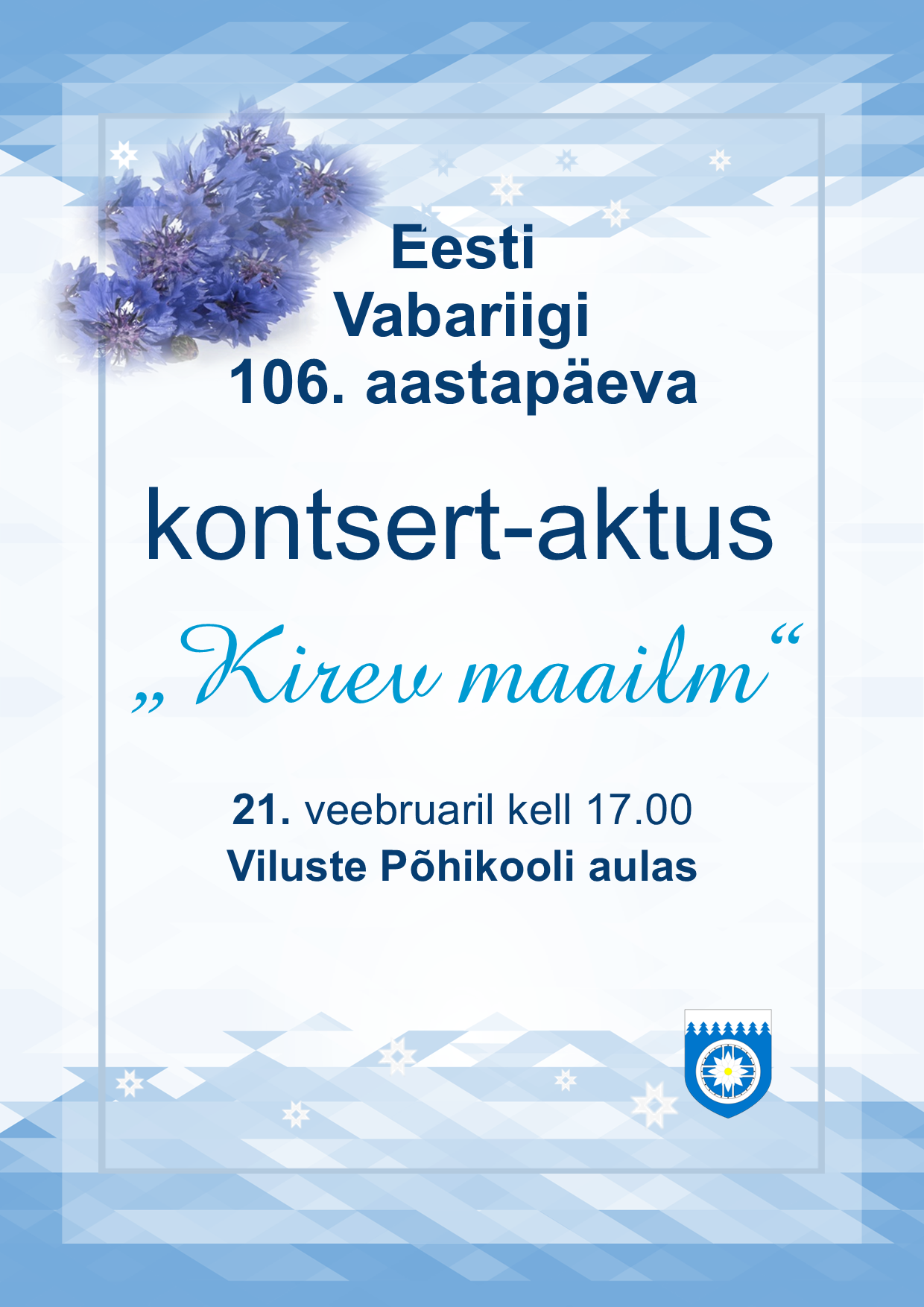 Eesti Vabariigi 106. aastapäeva kontsert-aktus. Õpilaste ja õpetajate tunnustamine @ Viluste Põhikool | Viluste | Põlva maakond | Eesti