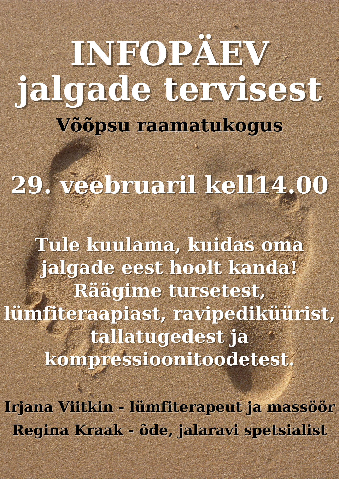 Infopäev jalgade tervisest @ Võõpsu raamatukogu | Võõpsu | Põlva maakond | Eesti