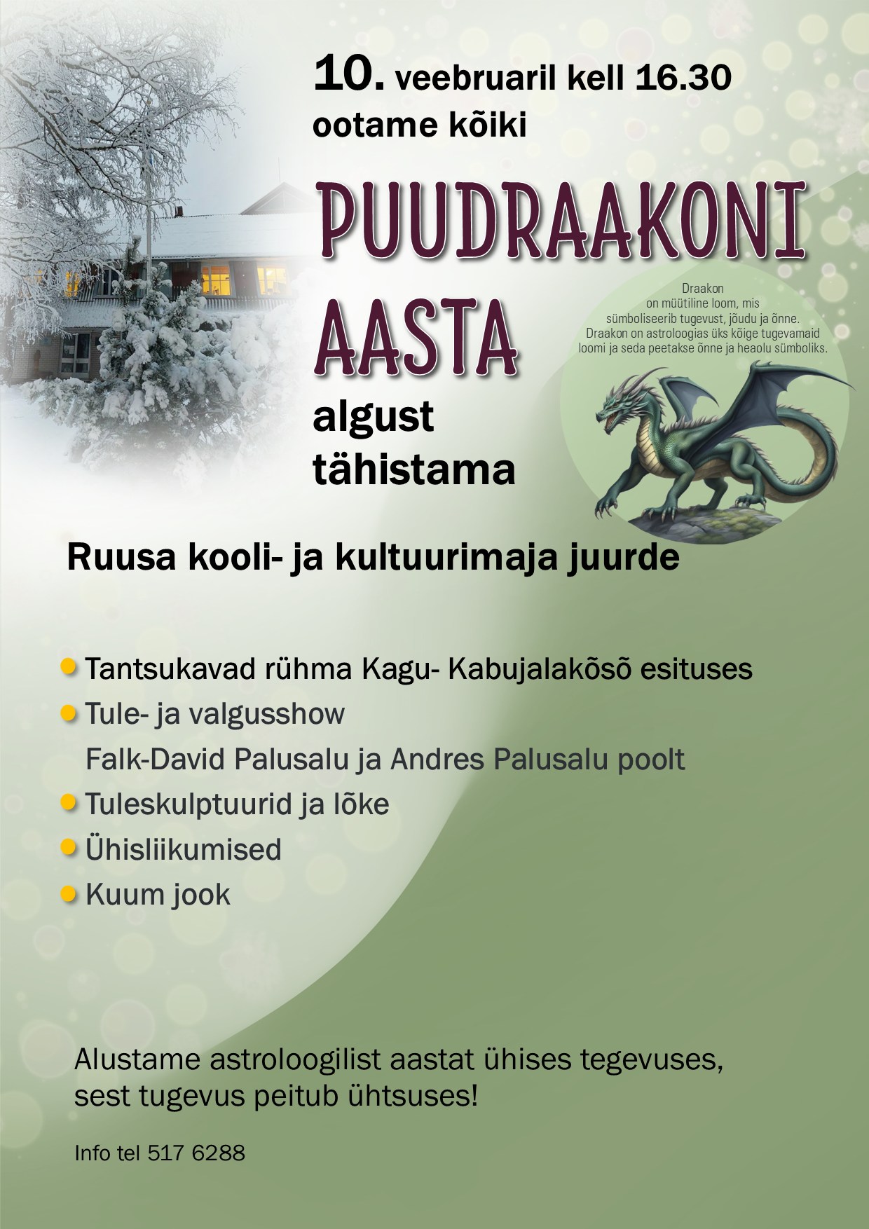 Rohelise Puudraakoni aasta algus @ Ruusa kultuurimaja/koolimaja juures | Ruusa | Põlva maakond | Eesti