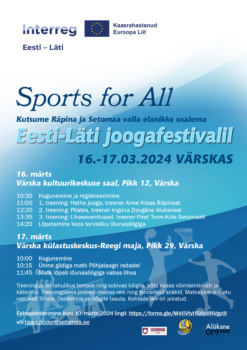 Joogafestival Est-Lat programm @ Värska Kultuurikeskuse saal | Värska | Võru maakond | Eesti