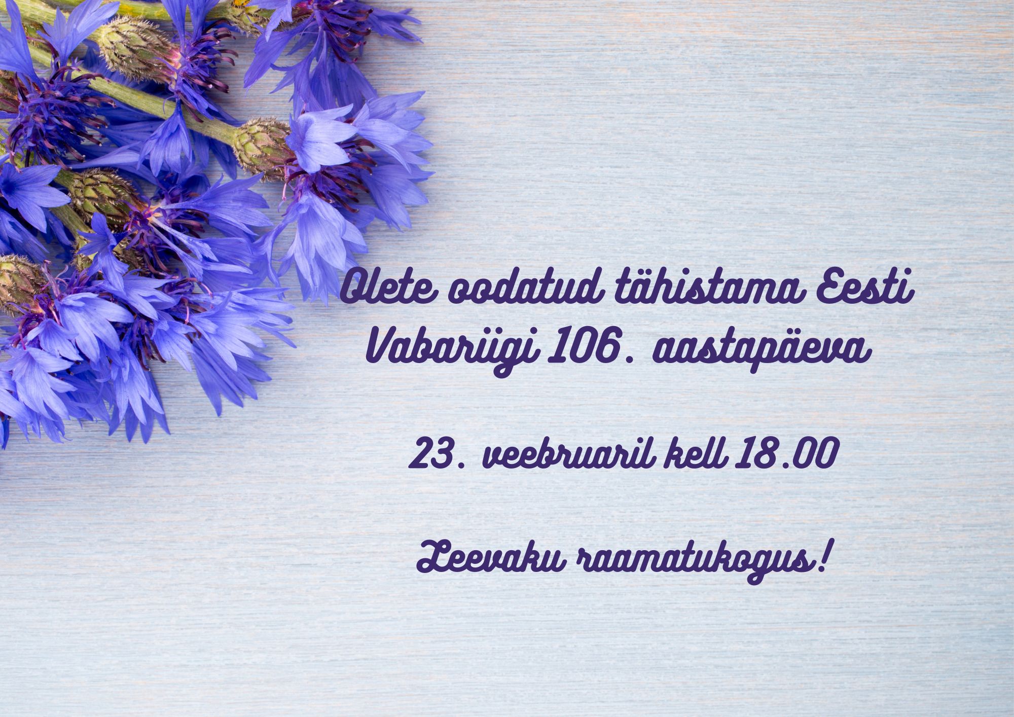 Eesti Vabariigi 106. aastapäeva tähistamine Leevakul @ Leevaku raamatukogu | Leevaku | Põlva maakond | Eesti