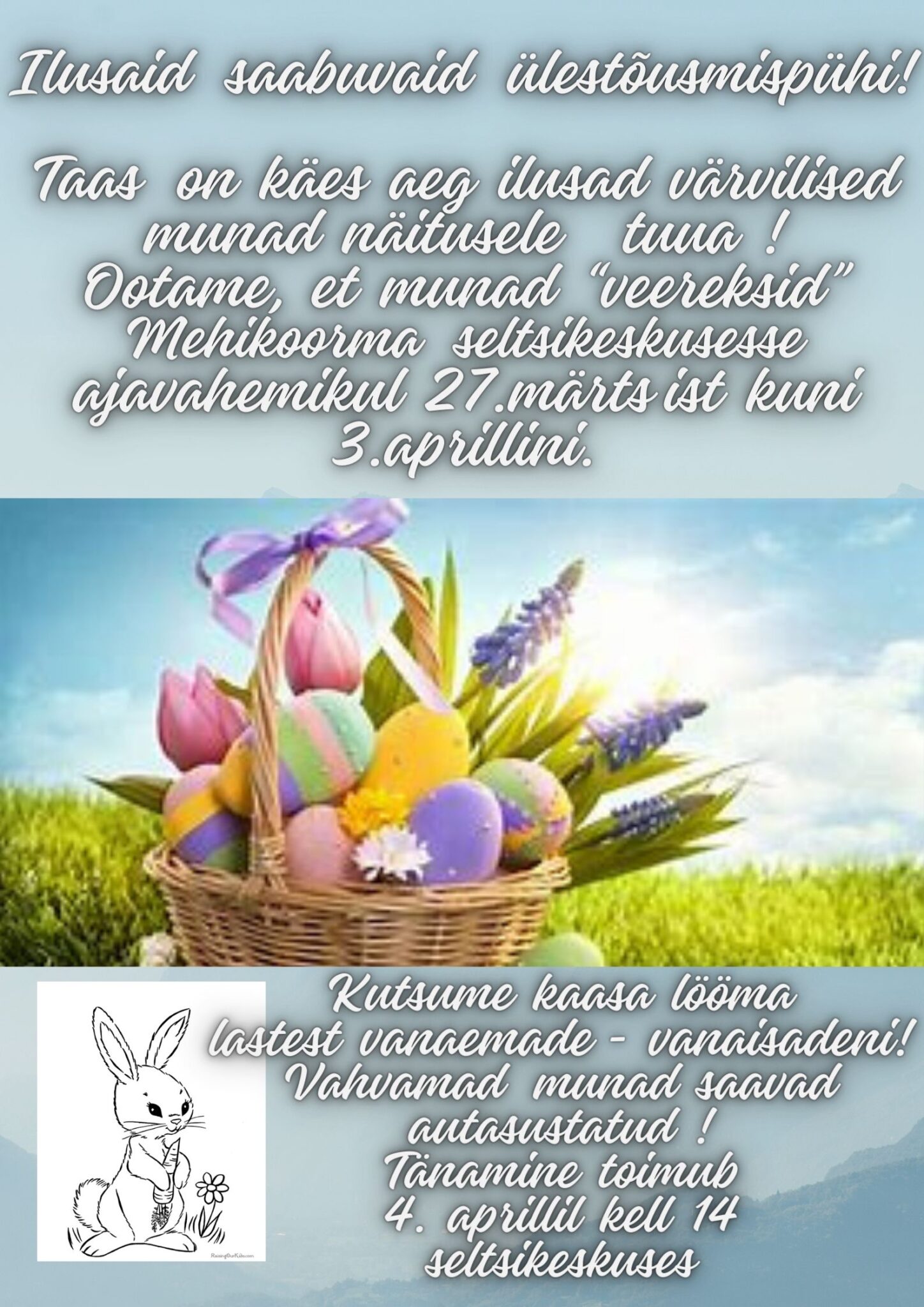 Ülestõusmispühade tähistamine @ Mehikoorma seltsikeskus | Mehikoorma | Põlva maakond | Eesti