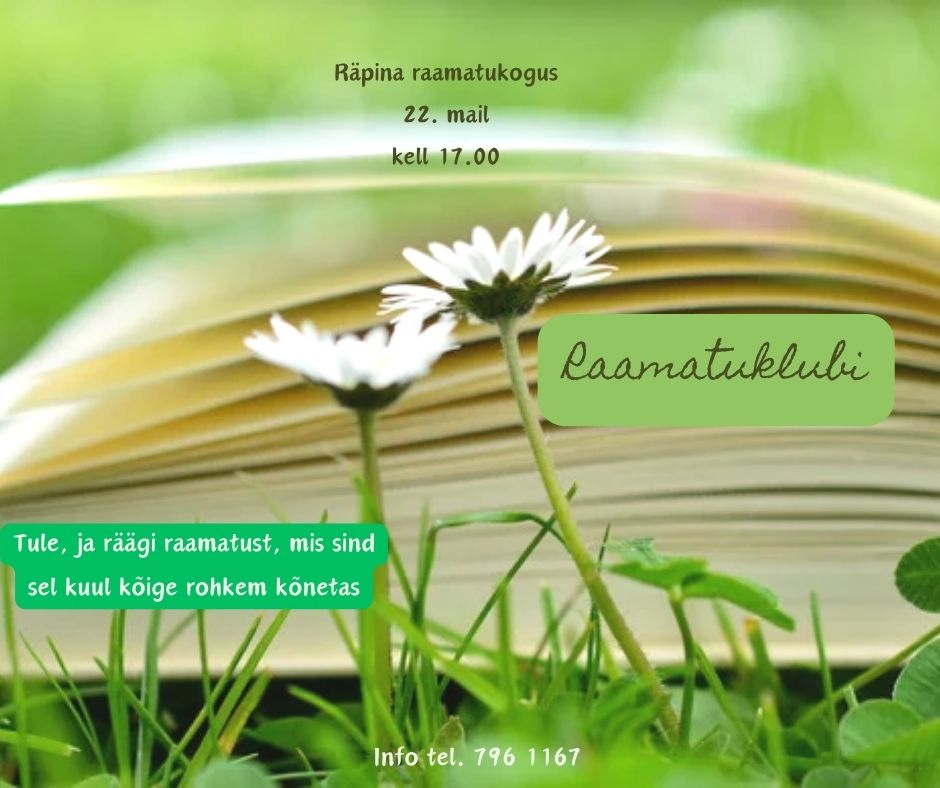 Raamatuklubi Räpina raamatukogus @ Räpina Keskraamatukogu | Räpina | Põlva maakond | Eesti