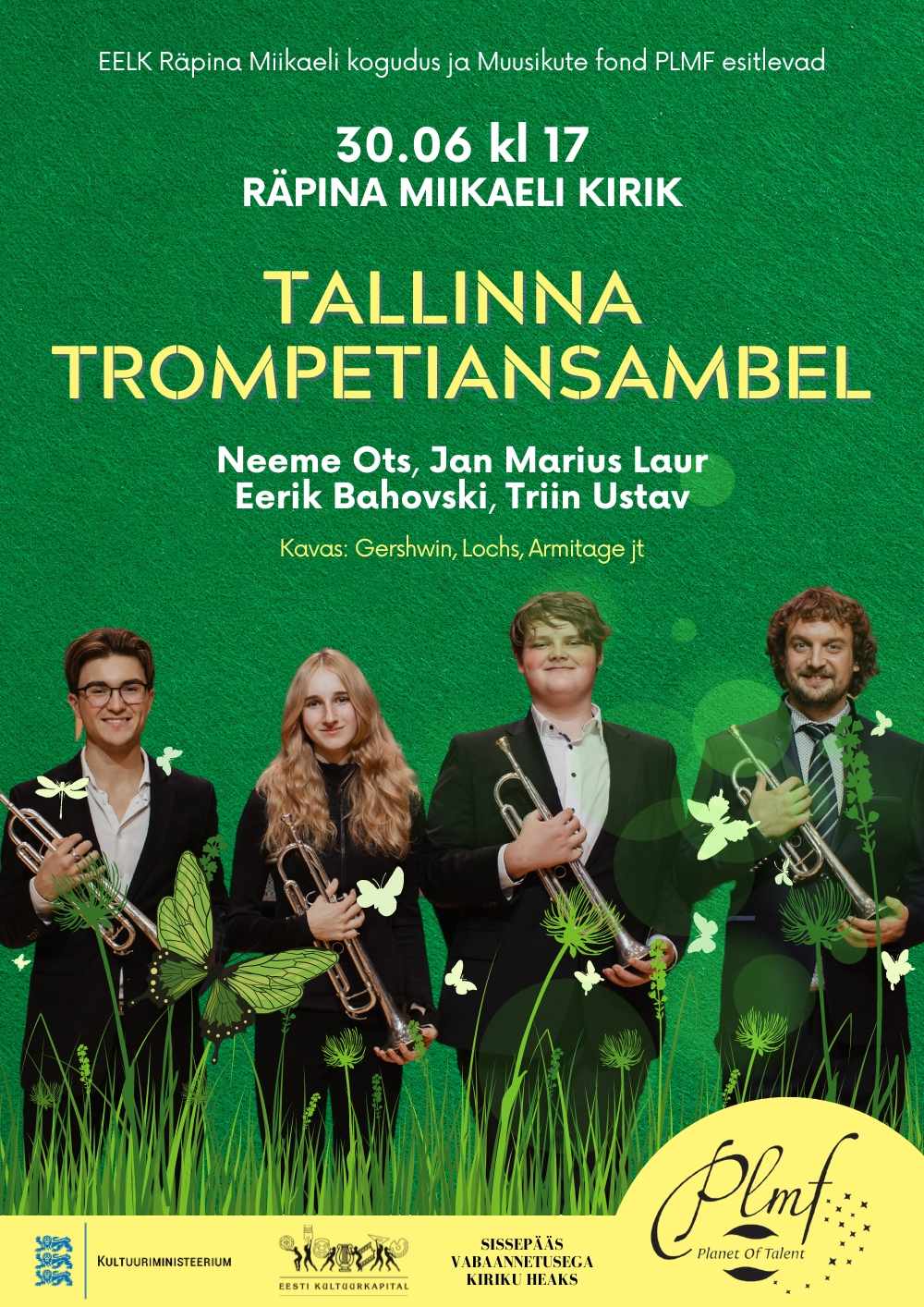 Tallinna Trompetiansambel Räpina Miikaeli kirikus @ Räpina Miikaeli kirik