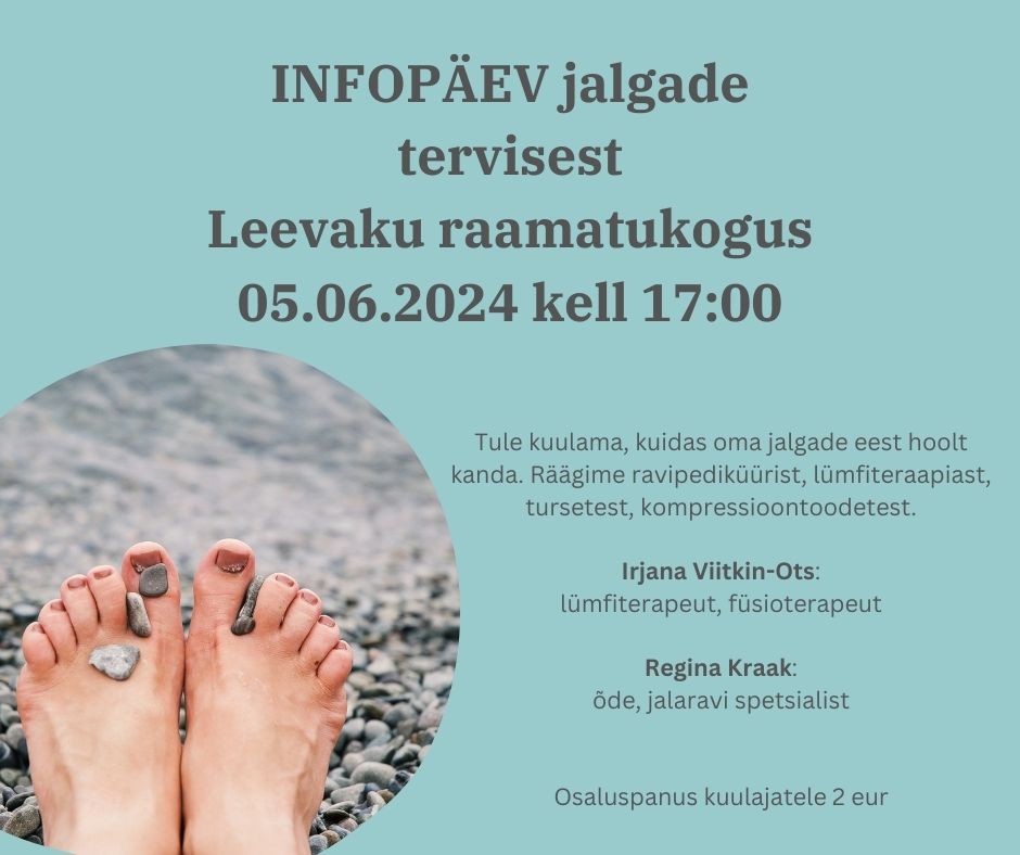 Infopäev jalgade tervisest Leevaku raamatukogus @ Leevaku raamatukogu | Leevaku | Põlva maakond | Eesti