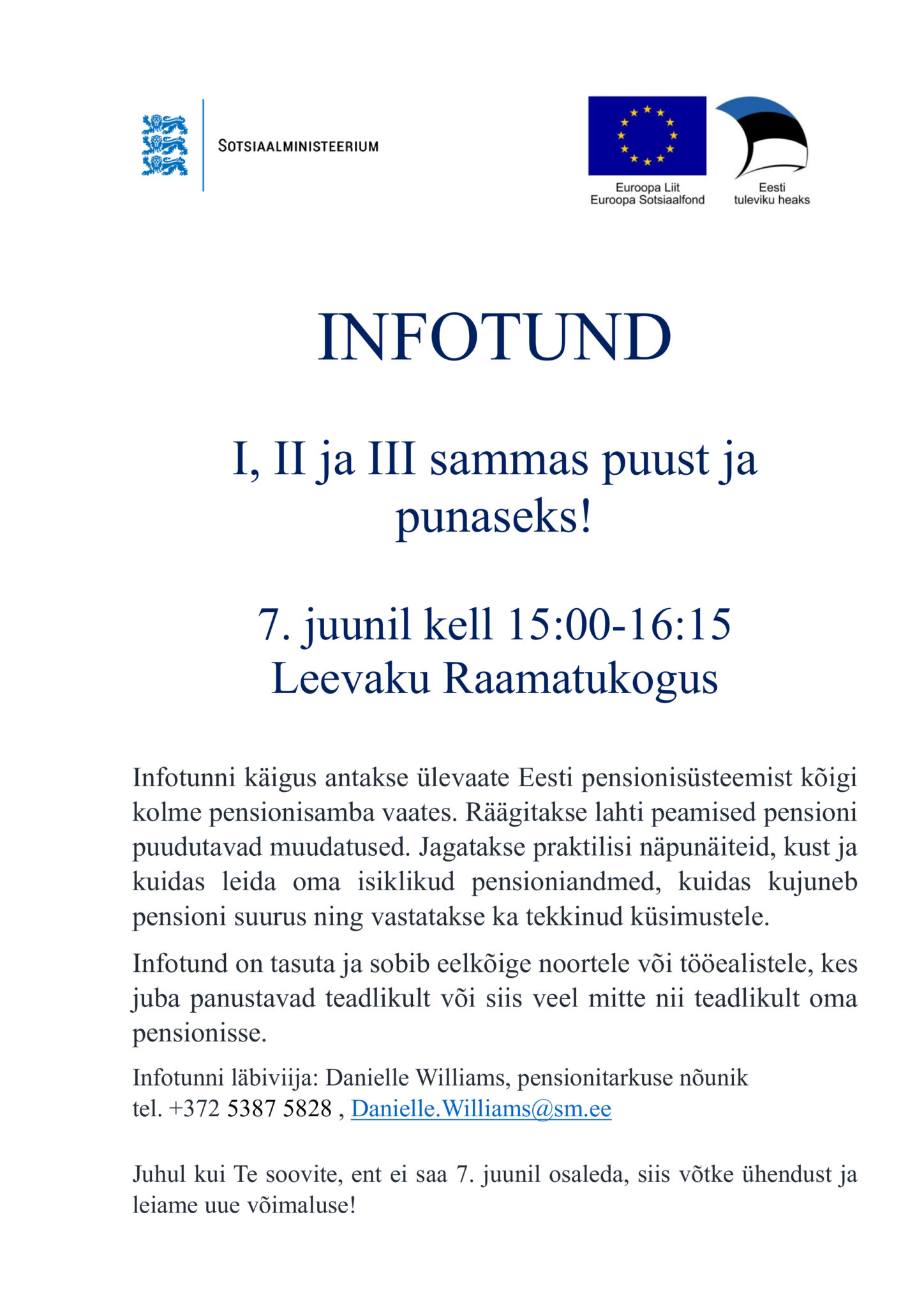 "I, II ja III sammaspuust ja punaseks!" - pensioniteemaline infotund. @ Leevaku raamatukogu | Leevaku | Põlva maakond | Eesti