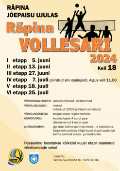 Räpina Vollesari 2024 @ Räpina jõepaisu ujula võrkpalliplats