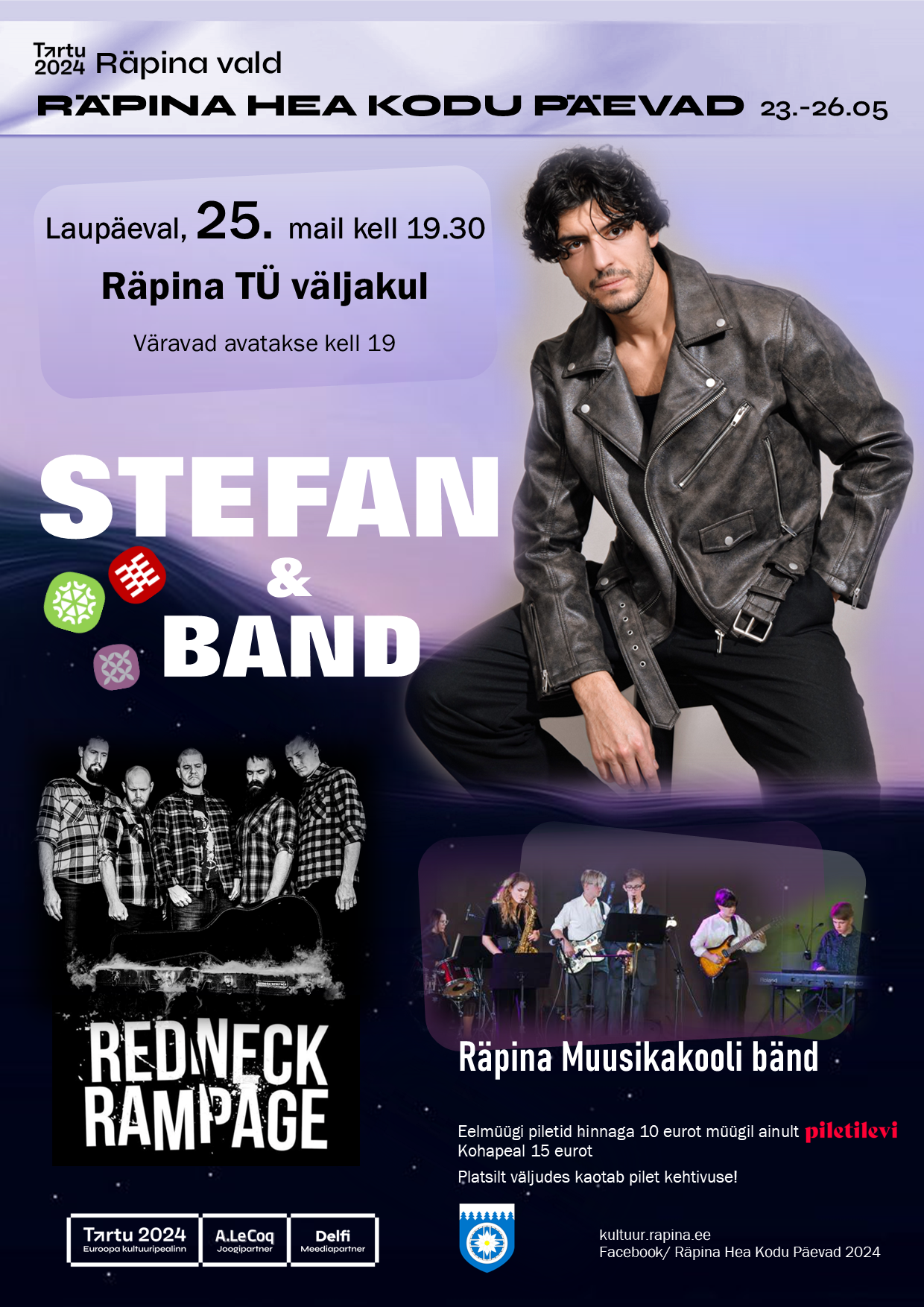 Stefan & Band, Redneck Rampage, Räpina Muusikakooli bänd @ Räpina TÜ väljak | Räpina | Põlva maakond | Eesti