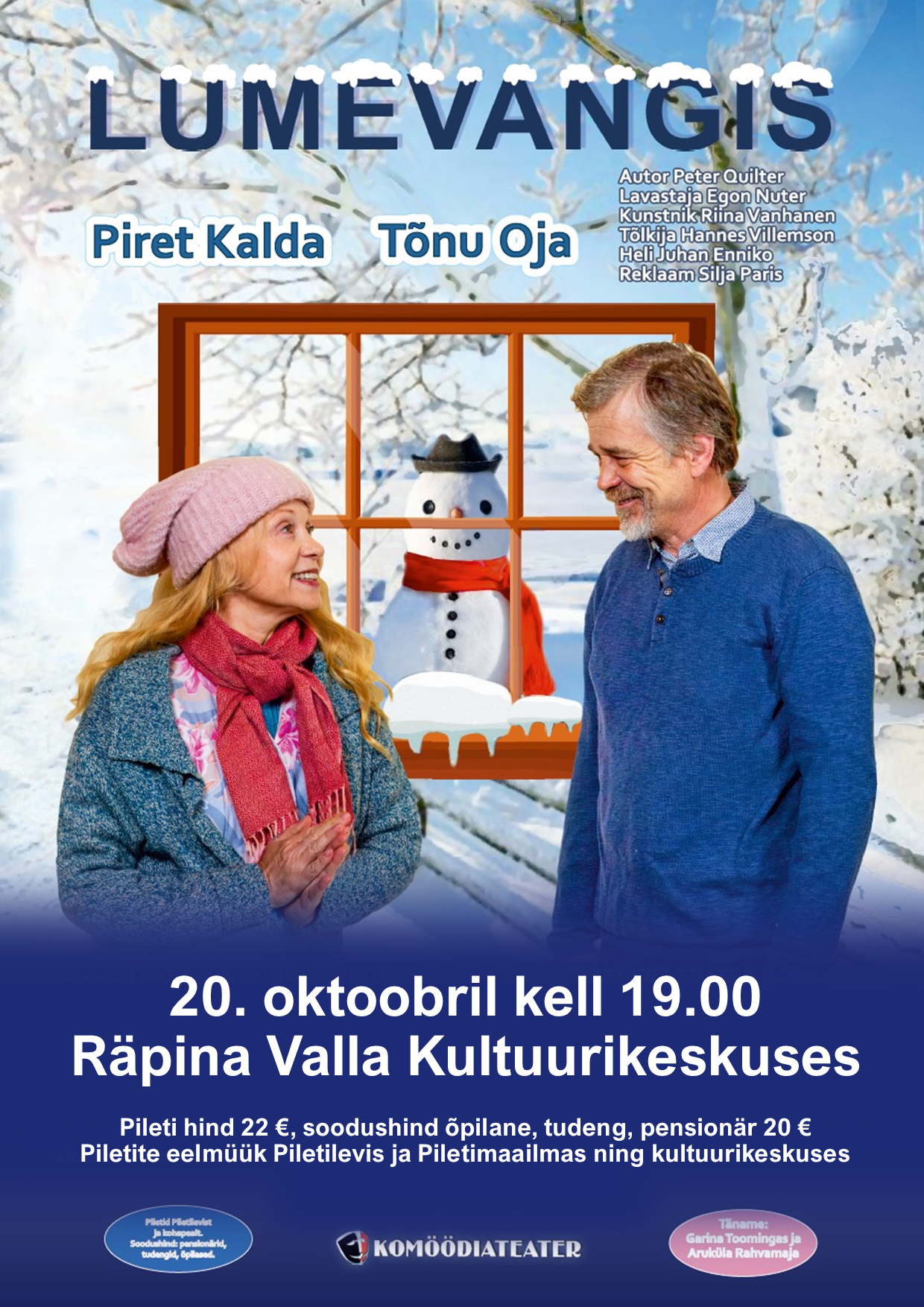Teatrietendus "Lumevangis" Räpina Valla Kultuurikeskuses @ Räpina Valla Kultuurikeskus | Räpina | Põlva maakond | Eesti