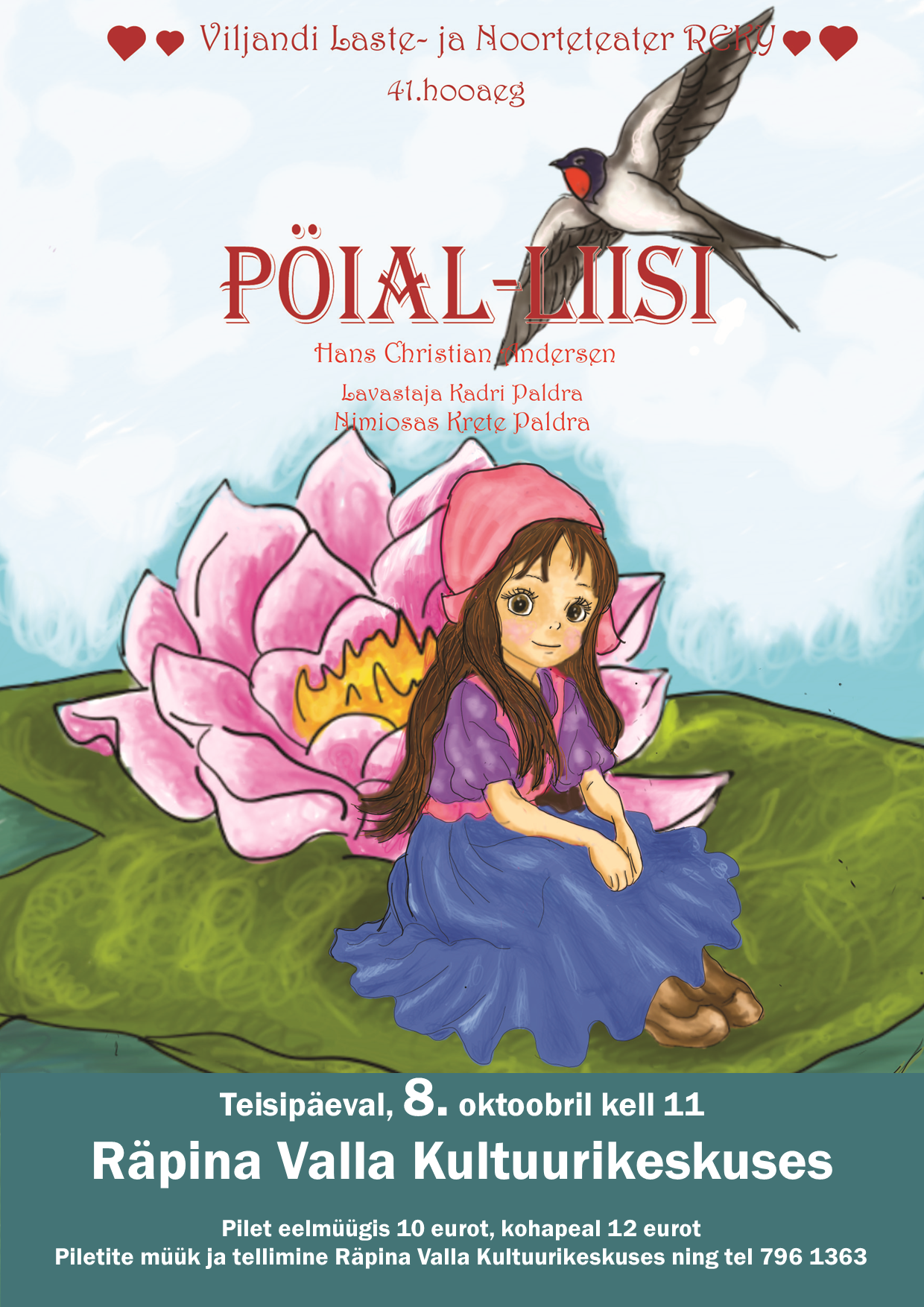 Etendus "Pöial-Liisi" Viljandi Laste- ja noorteteatrilt Reky @ Räpina Valla Kultuurikeskus | Räpina | Põlva maakond | Eesti