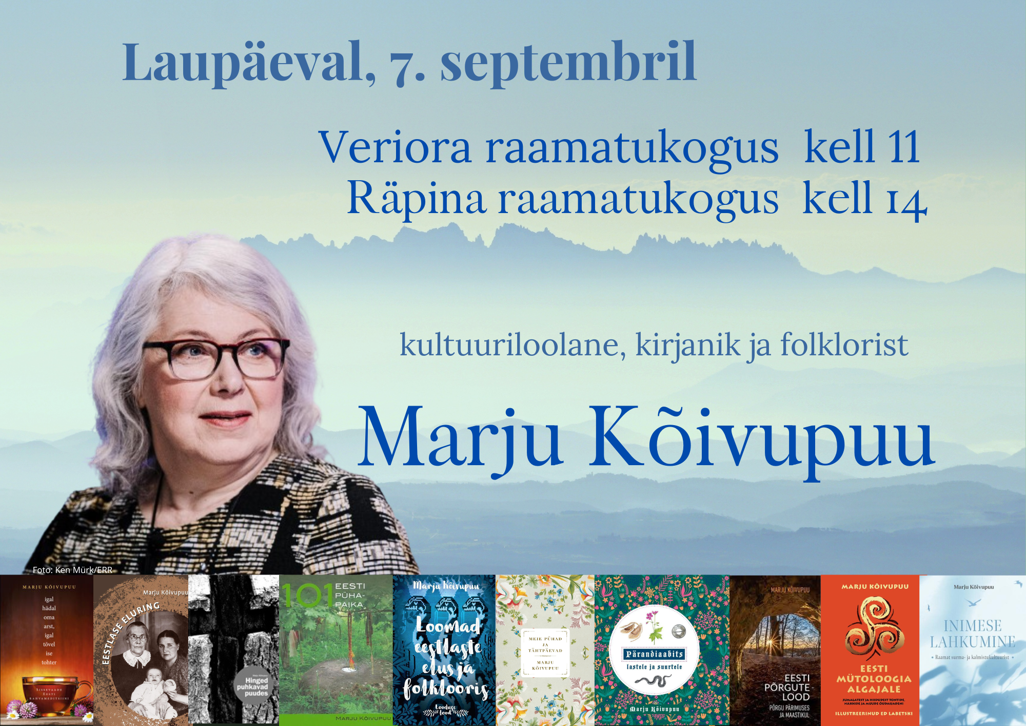 Kohtumine Marju Kõivupuuga Veriora ja Räpina raamatukogudes @ Veriora raamatukogu | Põlva maakond | Eesti