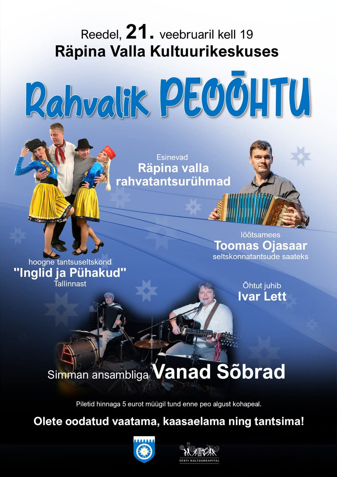 Rahvalik peoõhtu @ Räpina Valla Kultuurikeskus | Räpina | Põlva maakond | Eesti