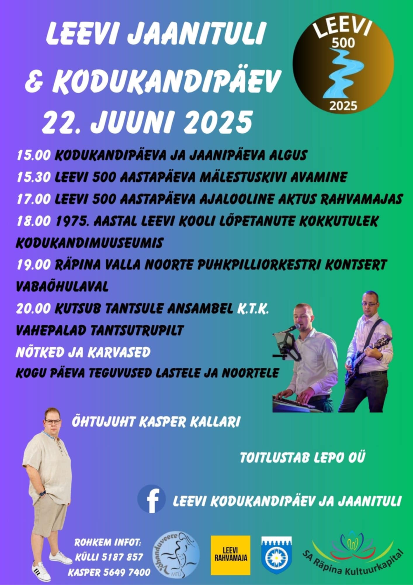 Kodukandipäev ja Jaanipidu Leevil @ Leevi vabaõhulava