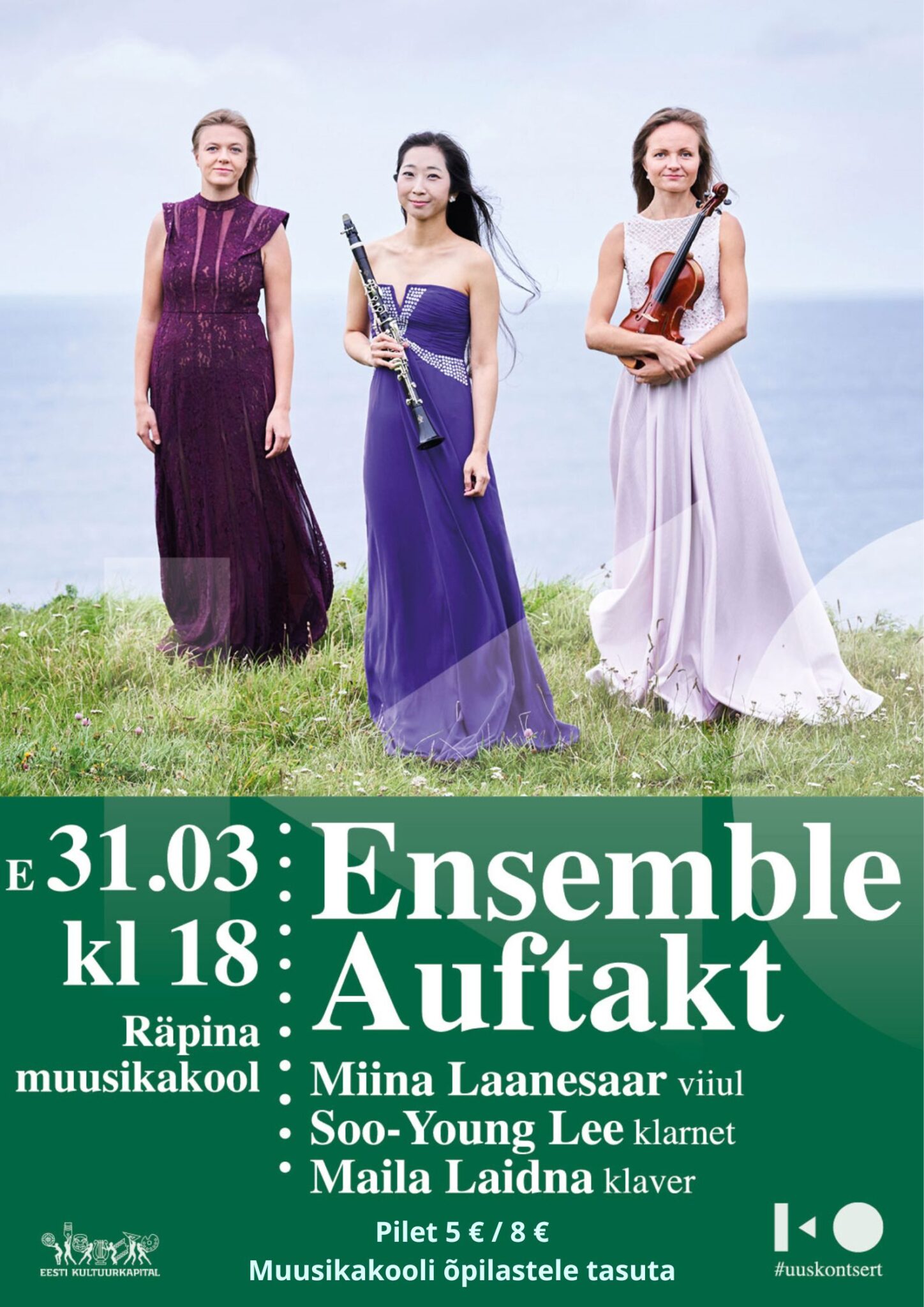 Kontsert Trio Auftakt Räpina Muusikakoolis E, 31.03.2025 @ Räpina Muusikakooli saal | Räpina | Põlva maakond | Eesti