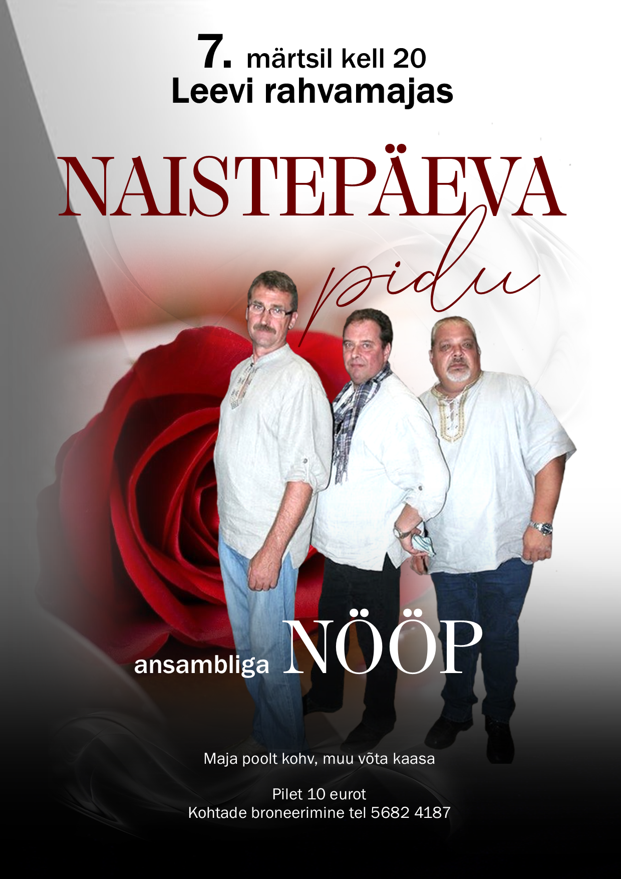 Naistepäevapidu ansambliga Nööp @ Leevi Rahvamaja | Leevi | Põlva maakond | Eesti