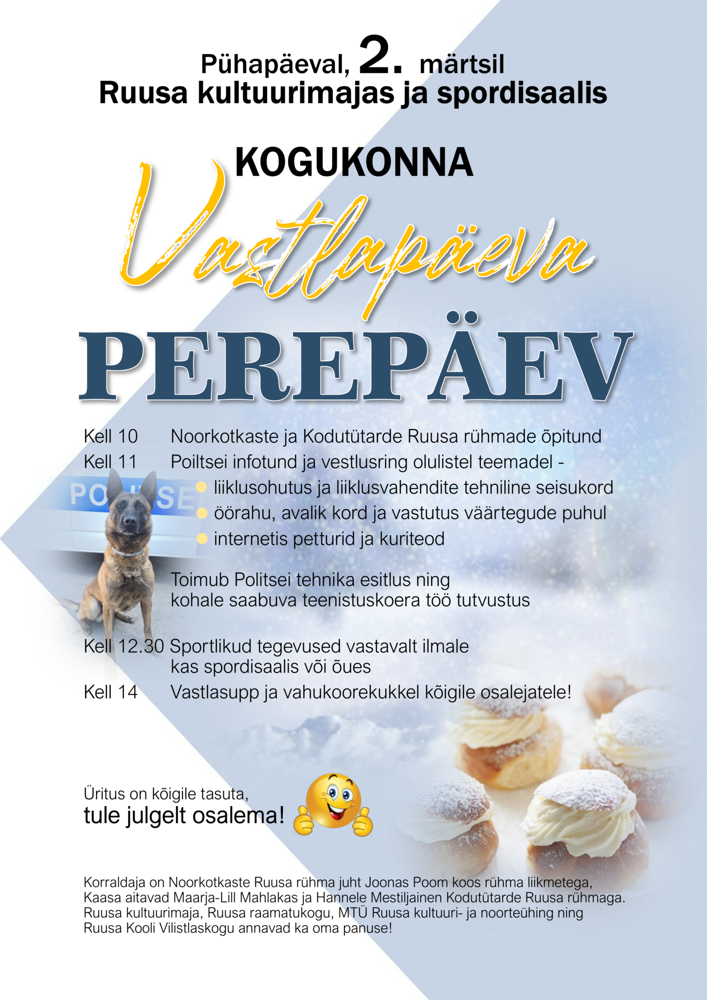 Kogukonna vastlapäeva perepäev @ Ruusa kultuurimaja | Ruusa | Põlva maakond | Eesti