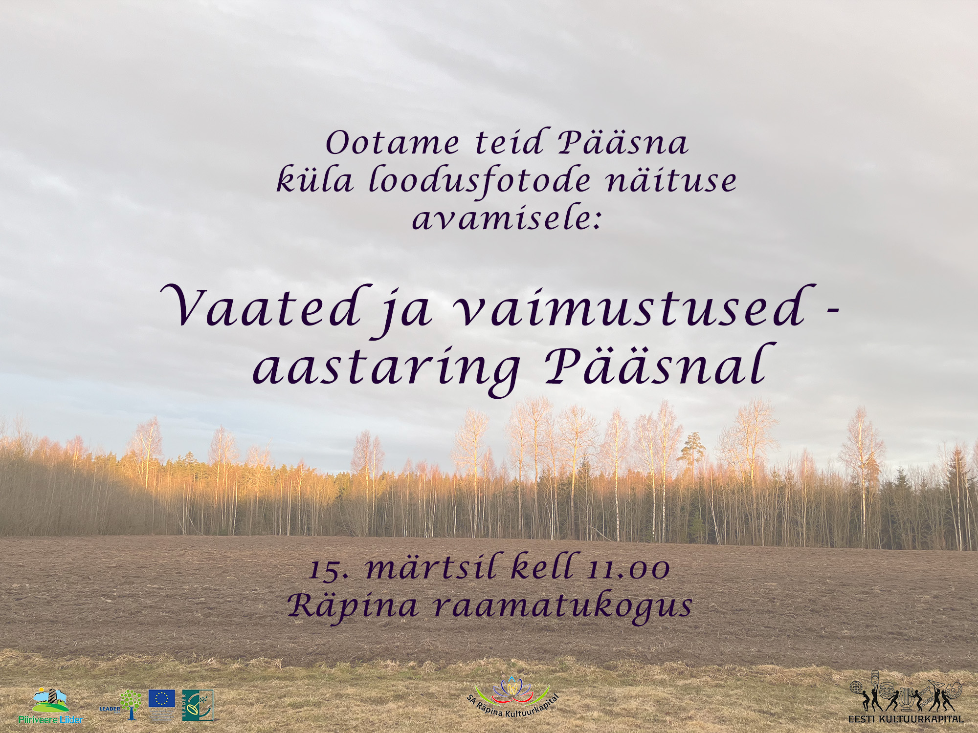 Pääsna küla loodusfotode näituse avamine Räpina raamatukogus @ Räpina raamatukogu | Räpina | Põlva maakond | Eesti