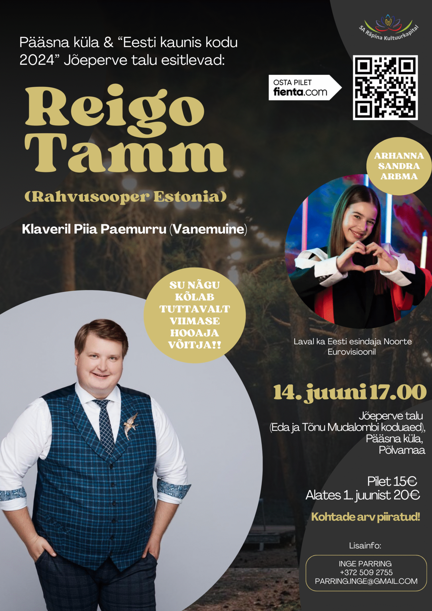 Suveõhtu Reigo Tamme muusikaga Pääsna külas @ Pääsna küla