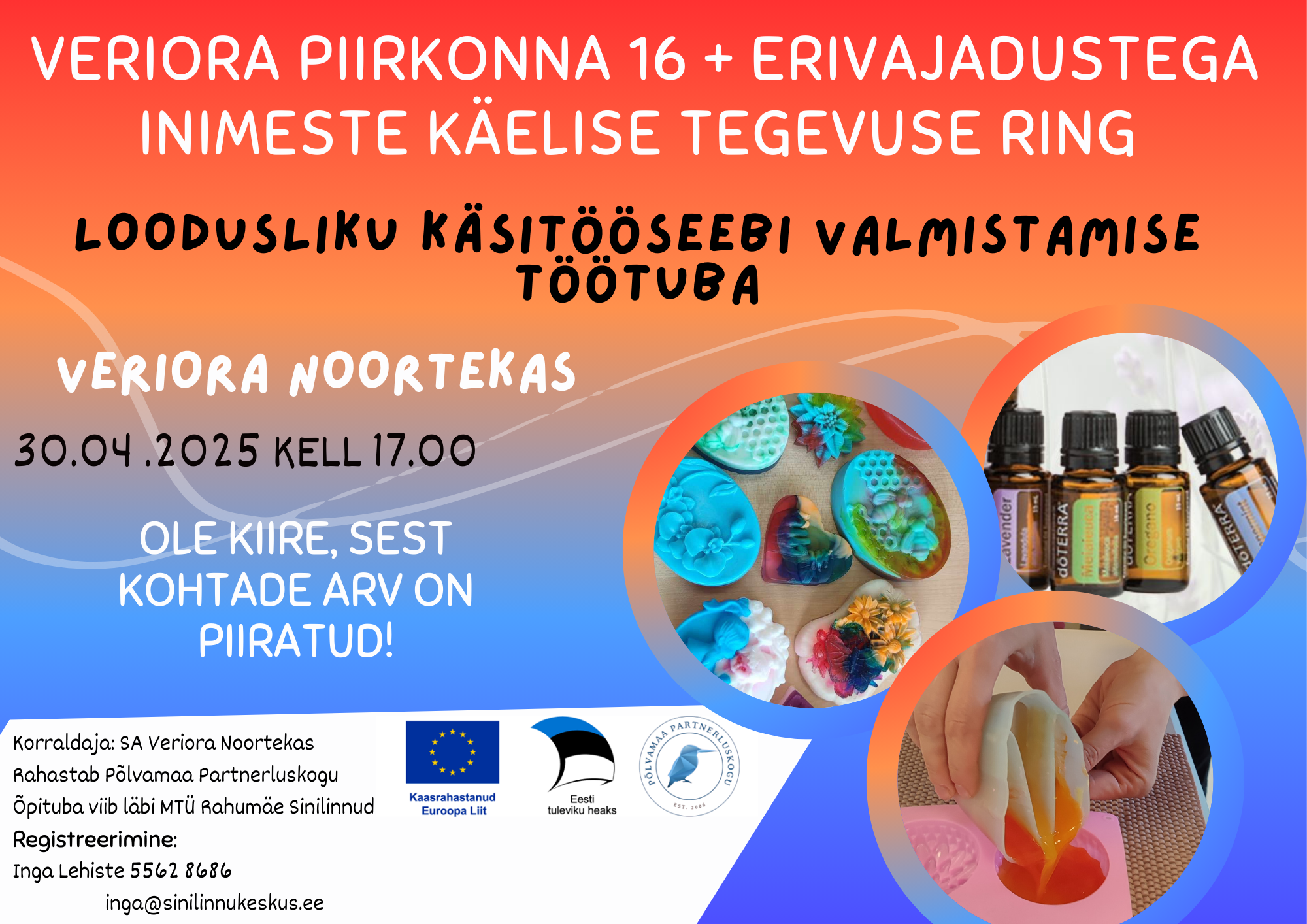 Loodusliku käsitööseebi valmistamise töötuba Veriora noortekeskuses @ Veriora noortekeskus | Veriora | Põlva maakond | Eesti